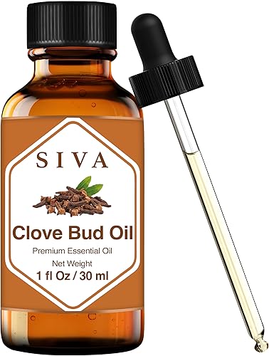 SIVA - Aceite esencial de clavo de olor, 1 onza líquida, aceite de clavo natural, para difusor, cara, cuidado de la piel, aromaterapia, cuidado del