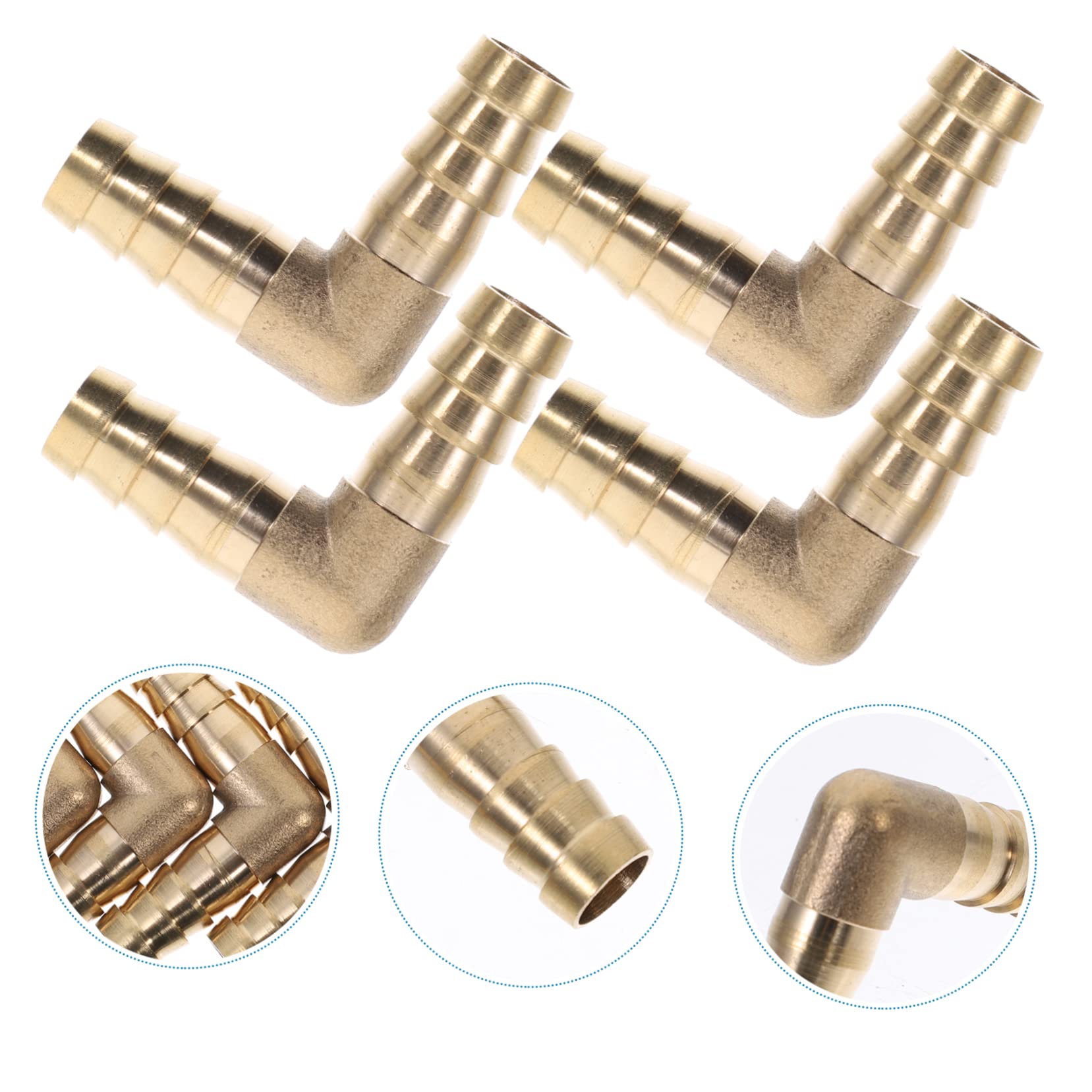 Housoutil 10 Pezzi Raccordi a Gomito Pex 1/2 in Rame, Design 90°, Installazione Rapida e Tenuta Ermetica per Impianti Idraulici e Tubi Flessibili