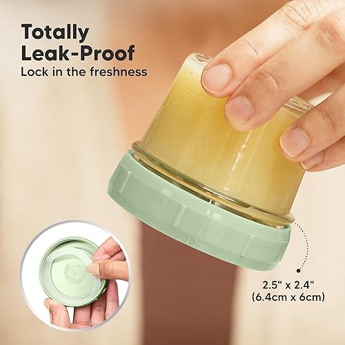 Miniatura 2 de KeaBabies Paquete de 12 recipientes de vidrio para alimentos para bebés de 4 onzas con tapas, a prueba de fugas, pequeños frascos de vidrio para