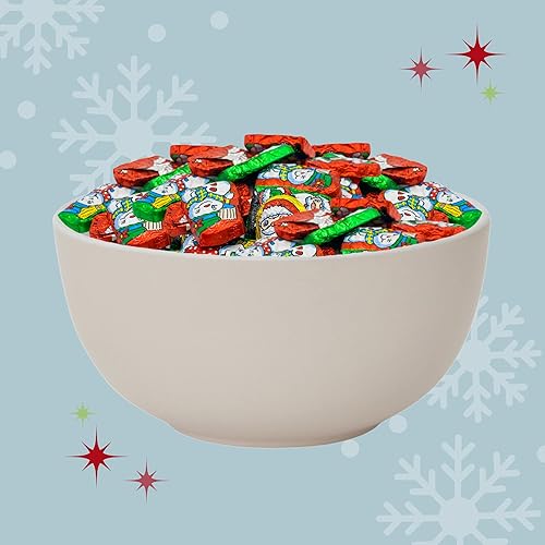 Miniatura 5 de Chocolates navideños de Santa  Santas Helpers envueltos individualmente golosinas de Navidad de tamaño mordido recuerdo de fiesta relleno de