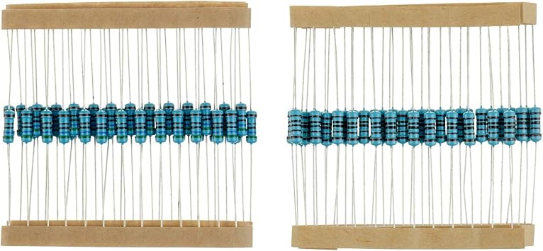 BOJACK Resistor Assortment Kit 1 Ohm - 1M Ohm 1/2W Metal Film Resistor Assortment Resistor Kit (25 Values 1000 Pcs)