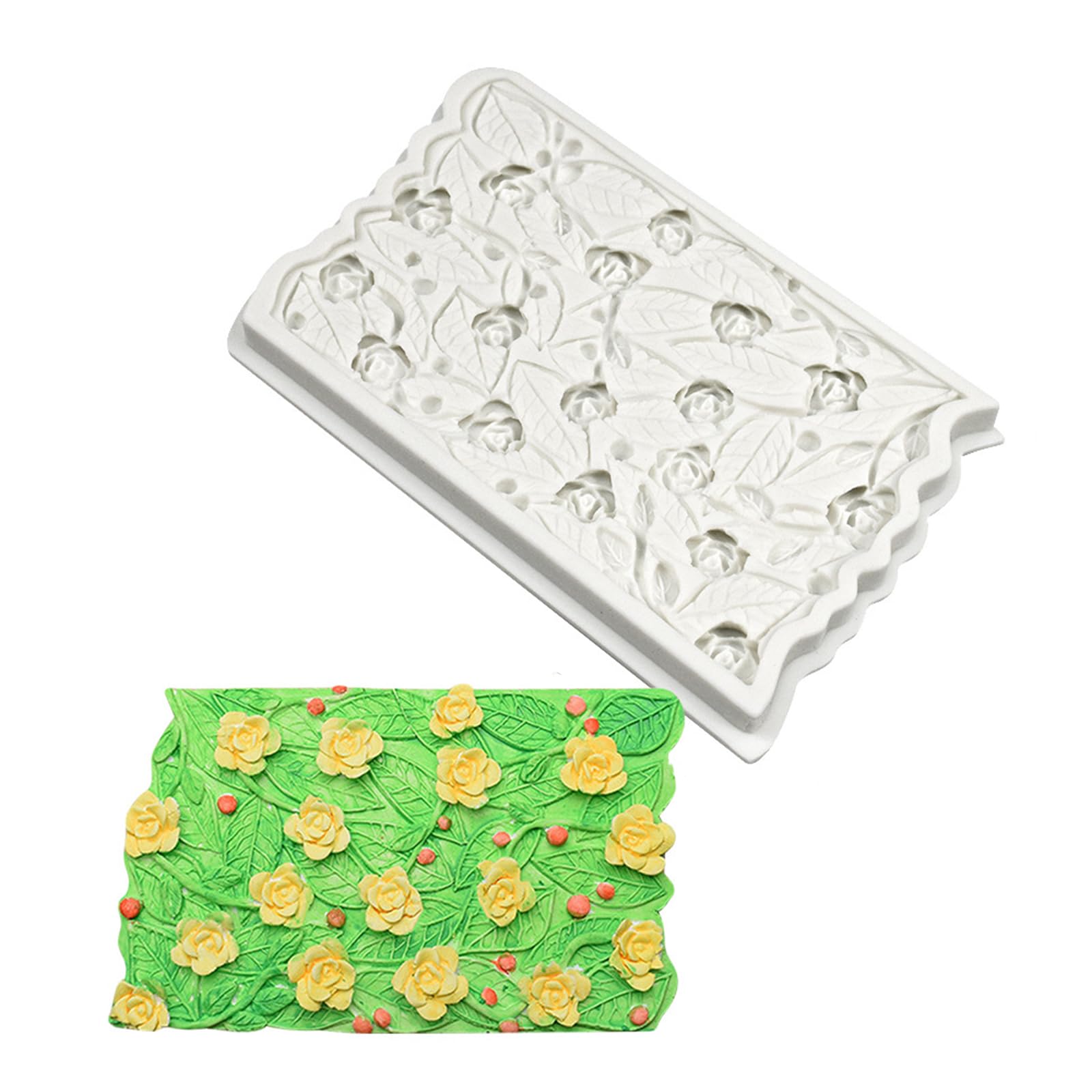 Kalttoy Pattern Silicone Mold Cakes Decorating Pastry Baking Mold Chocolate Fondant for Kitchen Baking Flower Pattern Silicone Molds Cake Decoration Accessories