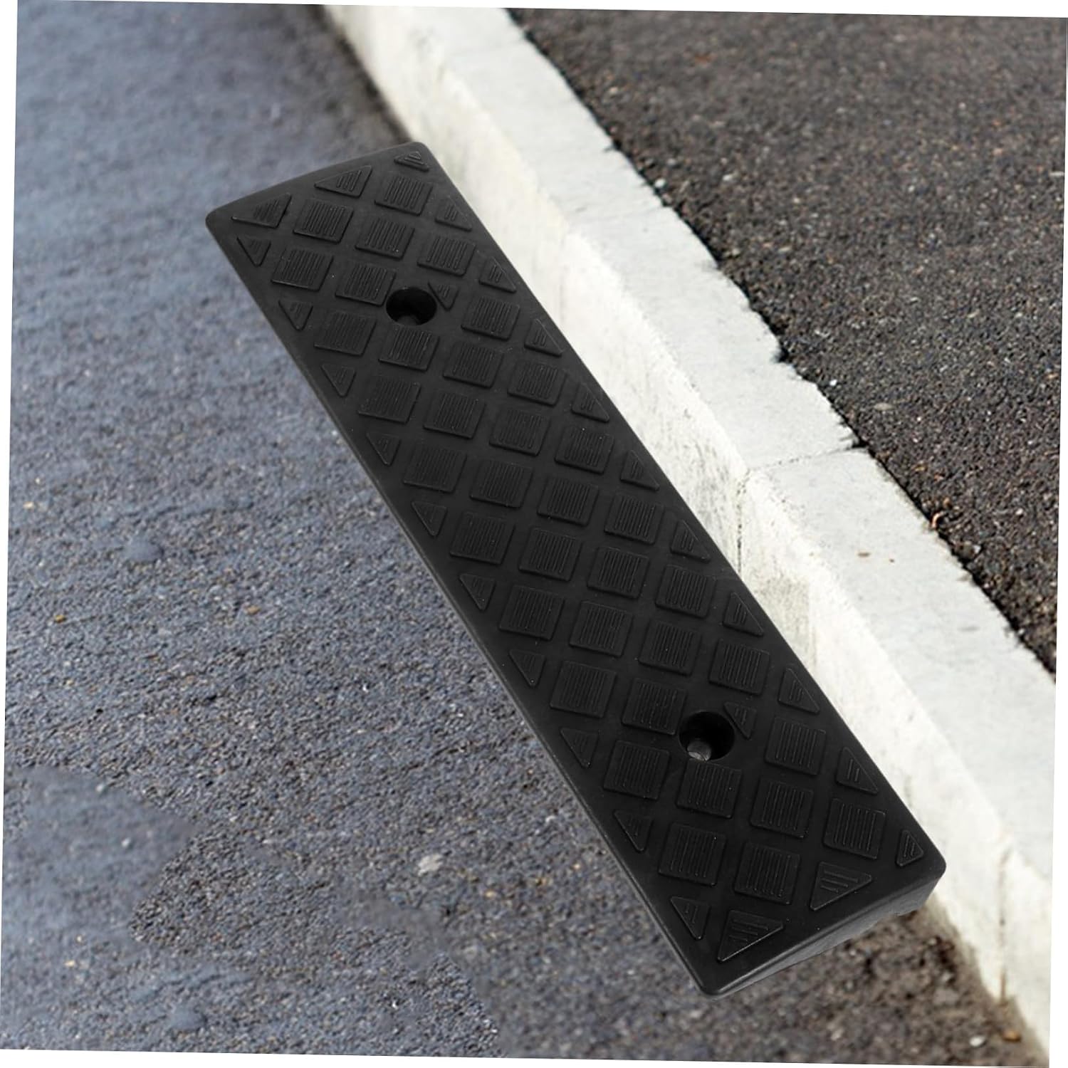 Anti-Slip Plastic Vehicle Wheelchair Ramps with Quick Deployment for Cars and Sidewalks, Sturdy Driveway Ramp for Emergency Rescue and Home Entrance Use