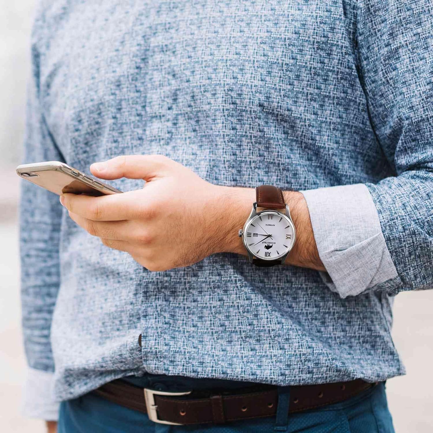 BISONSTRAP Leather Watch Strap for Men and Women, Oil Pull-Up Leather, Quick Release Replacement Bands, Band Width 18mm 20mm 22mm - Image 6