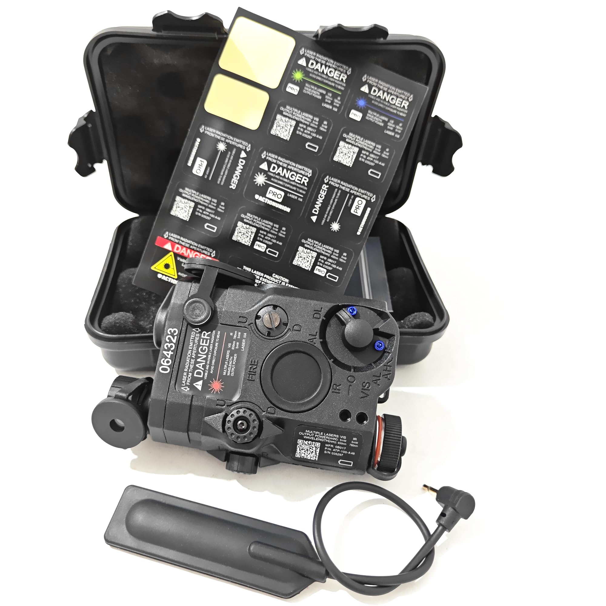 haoguizheng PEQ-15 Style Battery Case Box Sight + LED Flashlight BK/DE for AEG GBB CQB (Black/red dot)