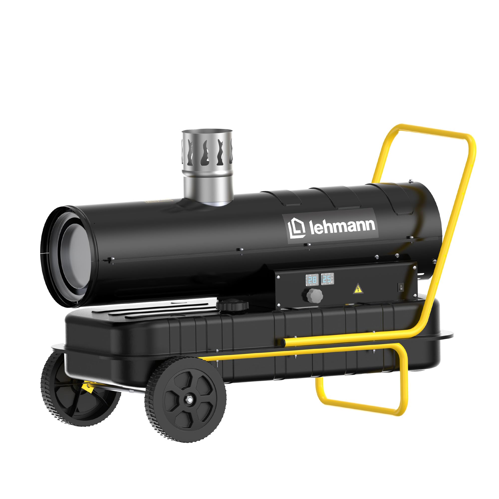 LEHMANN Nagrzewnica Olejowa 30 kW z Kominem, Nagrzewnica Diesla 793 m³/h, Nagrzewnica Nadmuchowa, Budowlana, Pośrednie Spalanie, Termostat, Zbiornik 50 l, Warsztat, Budowa, Magazyn