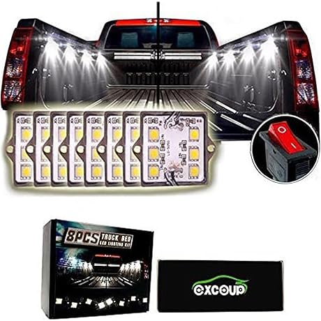 White LED Truck Pickup Bed Light Kit