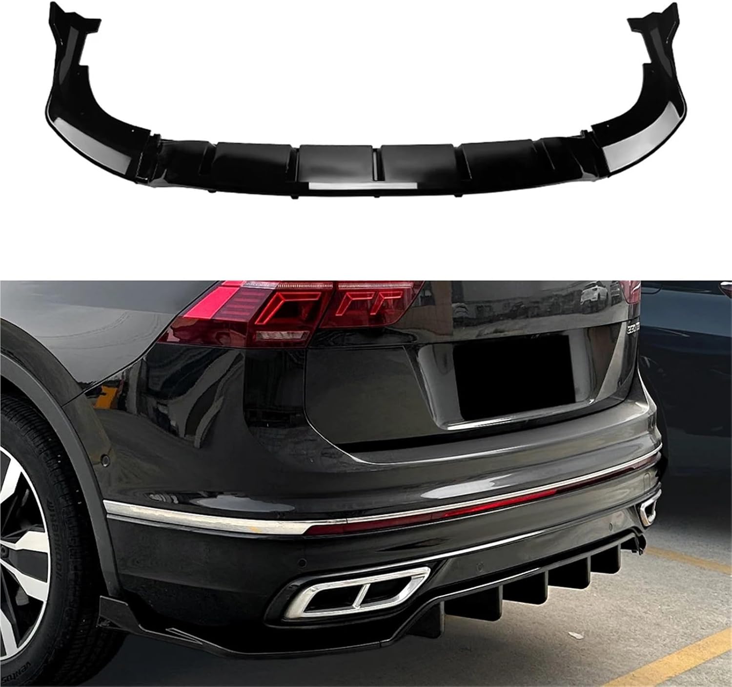 車用リアバンパーディフューザーリップスポイラースプリッタートリム