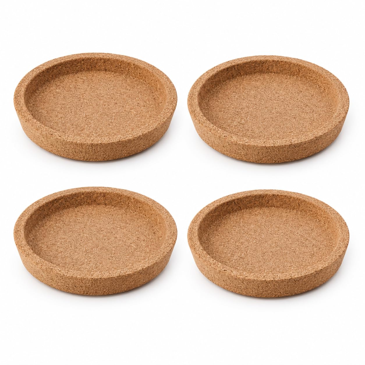 365+ Natural Cork Round Coasters 10 cm, Pack of 4, Protects Table Surface, Noise Reducing, Easy Wipe Clean, Everyday Use, Home & Office-image-24