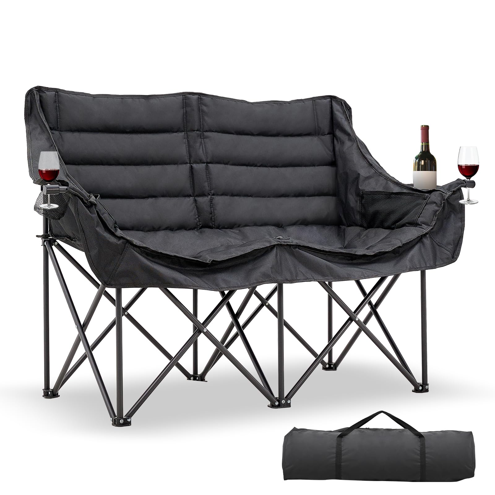 Amazon.com: DoCred Double Camping Chair - Oversized Loveseat, 2