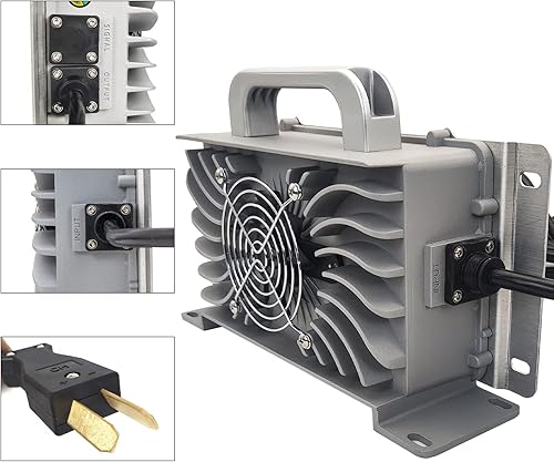 Miniatura 3 de Cargador de batería impermeable para carrito de golf de 36 V y 20 amperios, para carritos de golf EZGO Yamaha de 36 voltios con enchufe Crowfoot