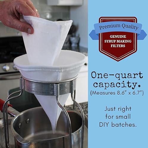 Miniatura 5 de Juego de filtros de jarabe de arce – 1 cuarto de galón (3 piezas) – Un filtro sintético resistente para fabricación de jarabe de arce y dos