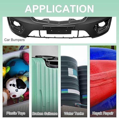 Miniatura 5 de MECCANIXITY 5 varillas de soldadura de plástico amarillo de 0.374 in x 9.843 in HDPE cinta plana de soldadura de plástico para reparar tanques de