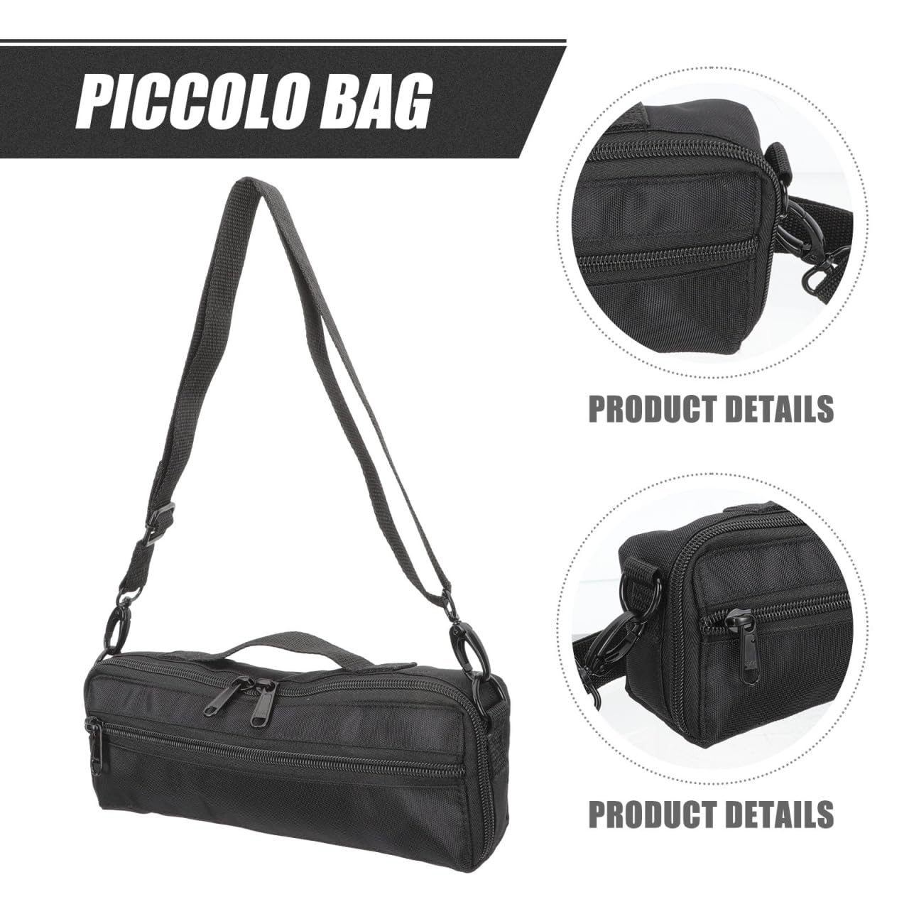 Milisten Piccolo-Aufbewahrungstasche Tragbare Piccolo-Tragetasche Für Piccoloflöte Leichtes Etui Für Holzblasinstrumente 26.00 X 10.00 X 6.00 Cm Für Unterwegs Und Sichere Aufbewahrung