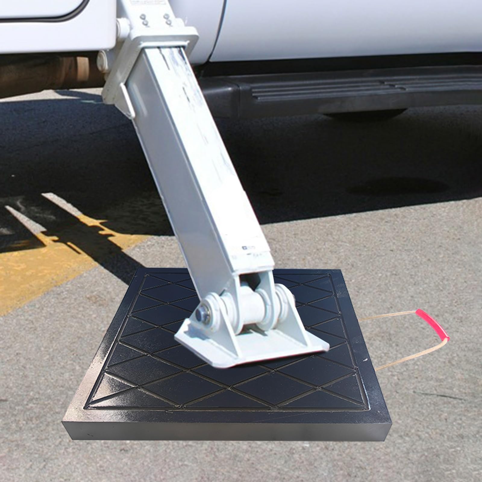 Generisch Hochleistungs-Kranstützplatten 12x12 bis 24x24 - Stapelbare Stützblöcke zur Stabilisierung von Wohnmobilen, Sattelaufliegern und Campern - Langlebige Nivellierplatten für Hubarbeitsbühnen