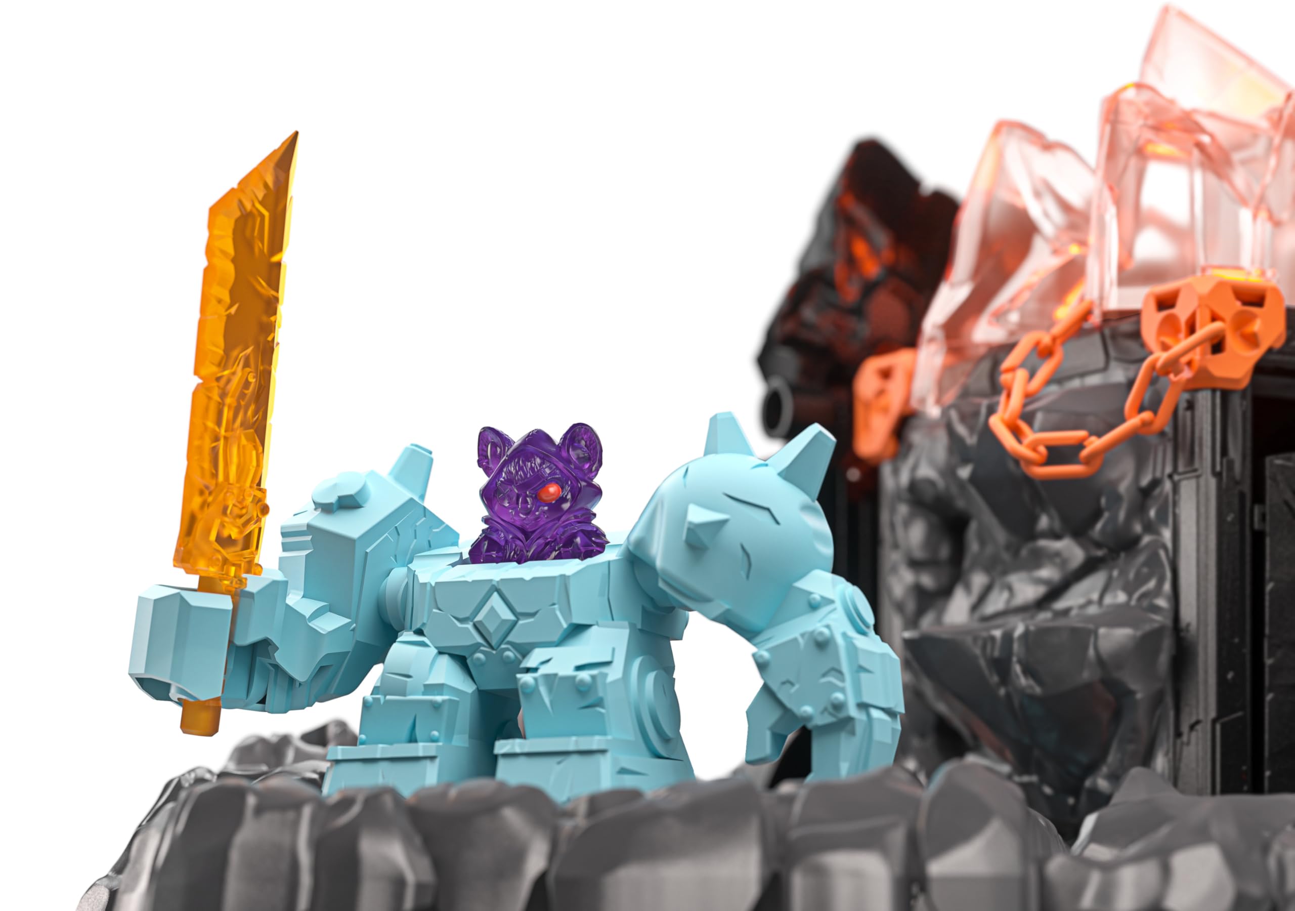 schleich ELDRADOR CREATURES | MasterCave Smashrador 42757 | Zestaw z 4 grotami BattleCave, 4 Mini, robotem, lawowym lwem i Super Kryształem | Wiele funkcji i akcesoriów | Od 6 lat | 119 elementów