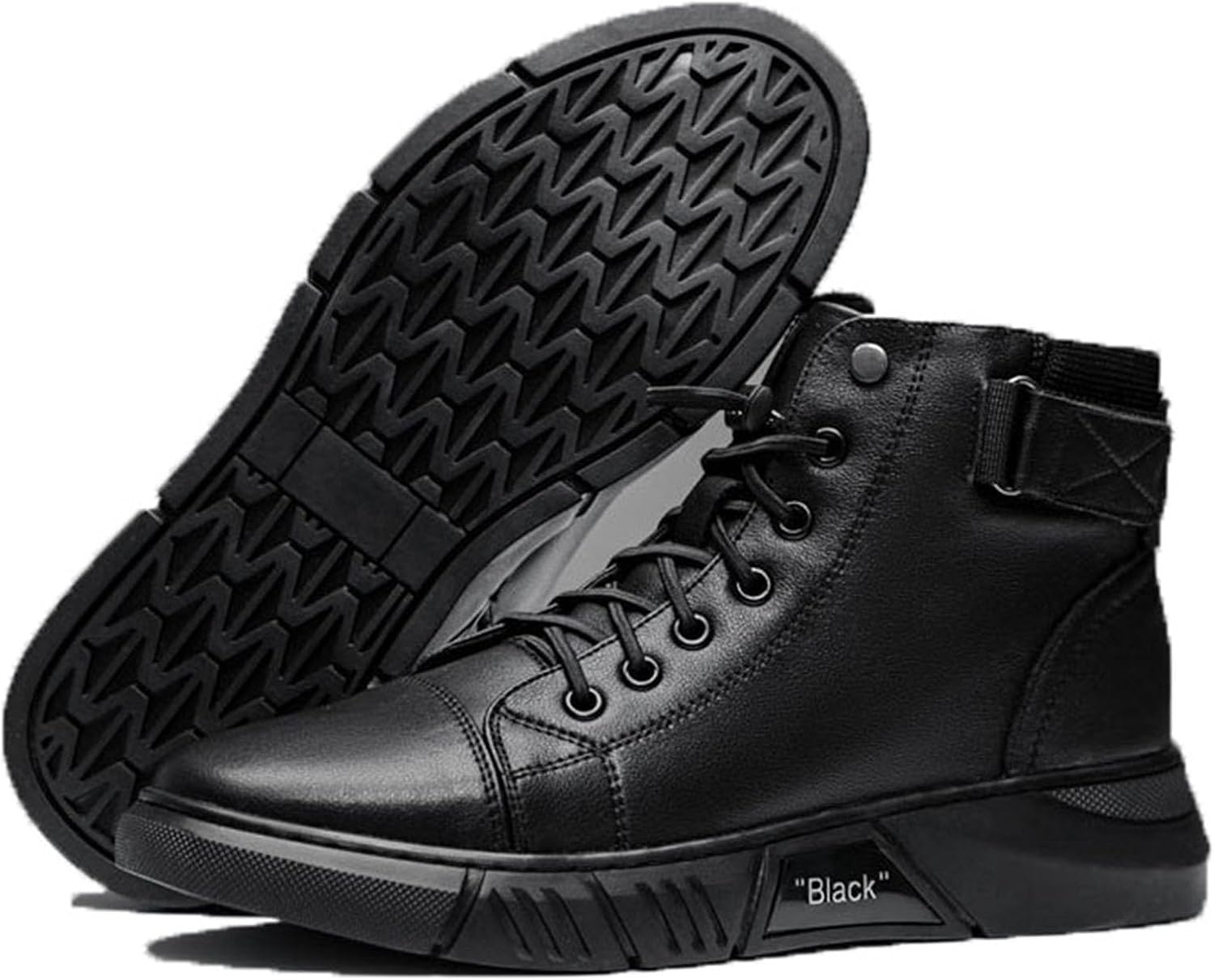 Men's Classic Business Italian Cashmere Chukka Boots Comfortable Non-Slip Shock-Absorbing Side Zipper Ankle Boots Casual Leather Fashion Round Toe Leather Boots