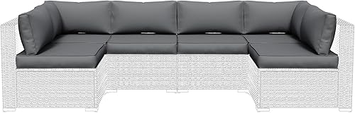 Miniatura 8 de Amopatio Cojines de exterior para reemplazo de muebles de patio, cojines de muebles de patio, cojines de asiento profundo, cojines de asiento de