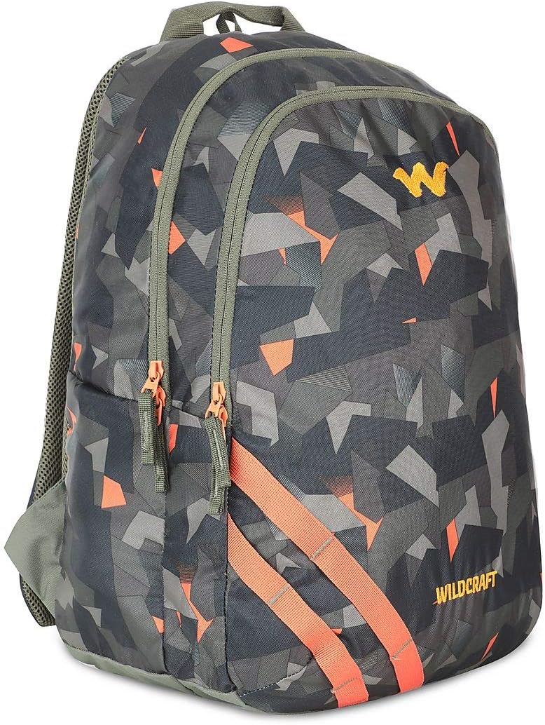 Wildcraft Wc 1 Broken Camo Standard Backpack Orange (11909) (Medium Size), Orange, Mid Size, Backpacks