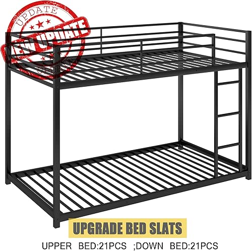Miniatura 6 de Harper & Bright Designs Literas de metal para niños, literas de perfil bajo, no necesita somier