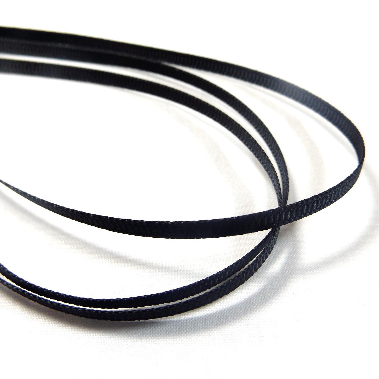 Lincoln Crafts - 3mm Grosgrain Ribbon Rolls - 350 Yard Reel, Black