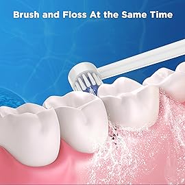 Replacement Tips for Waterpik Water Flosser (6 Brush Head Tips & Storage Case Bundle)