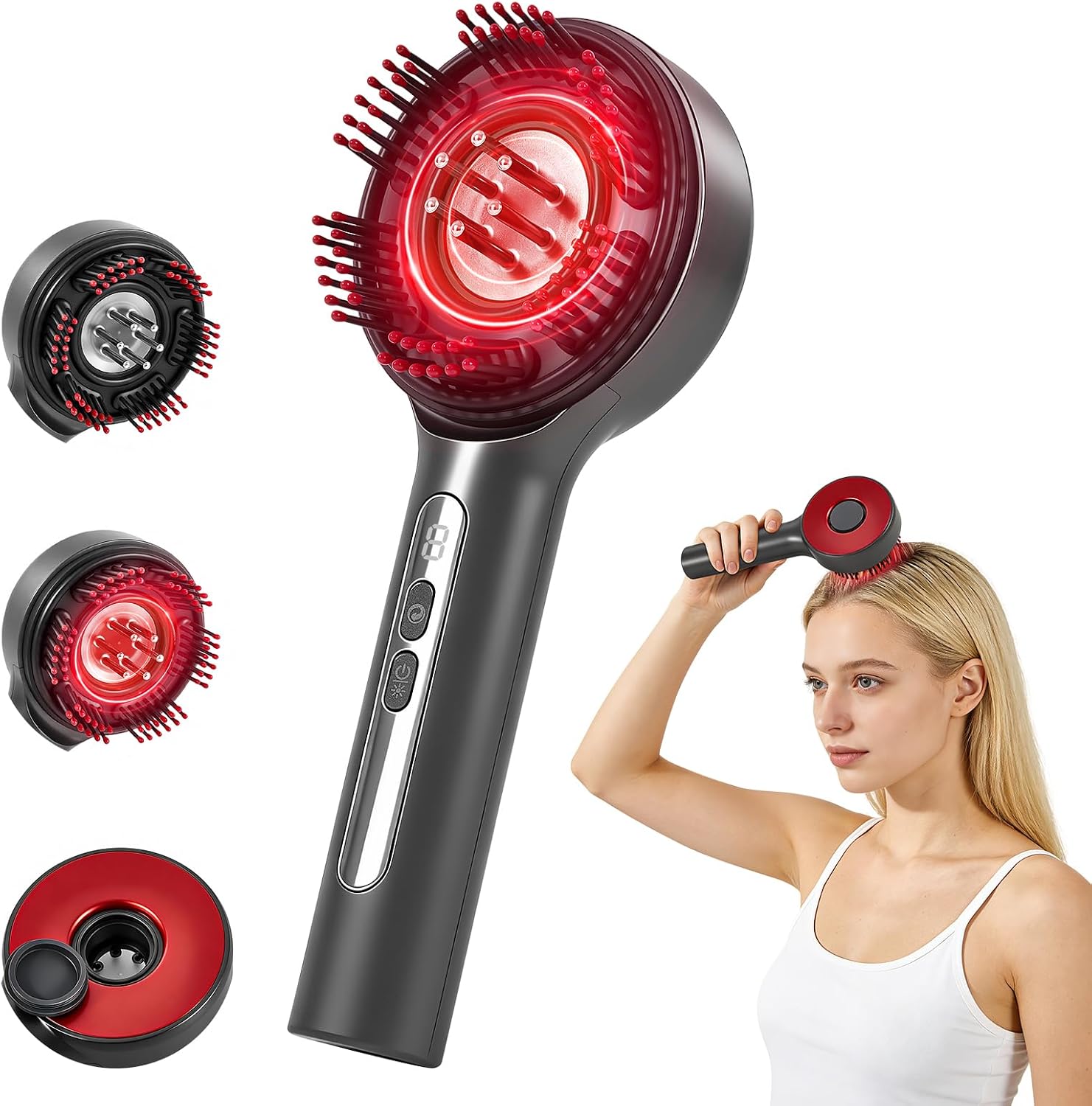 Upgrade Laser Therapy Hair Growth Comb, Hair Oil Applicator 