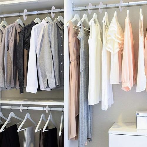 Miniatura 6 de Separadores de tamaño de perchero de ropa en blanco, redondos, divisores de tamaño de armario de bebé, etiqueta de anillo colgante para el hogar,