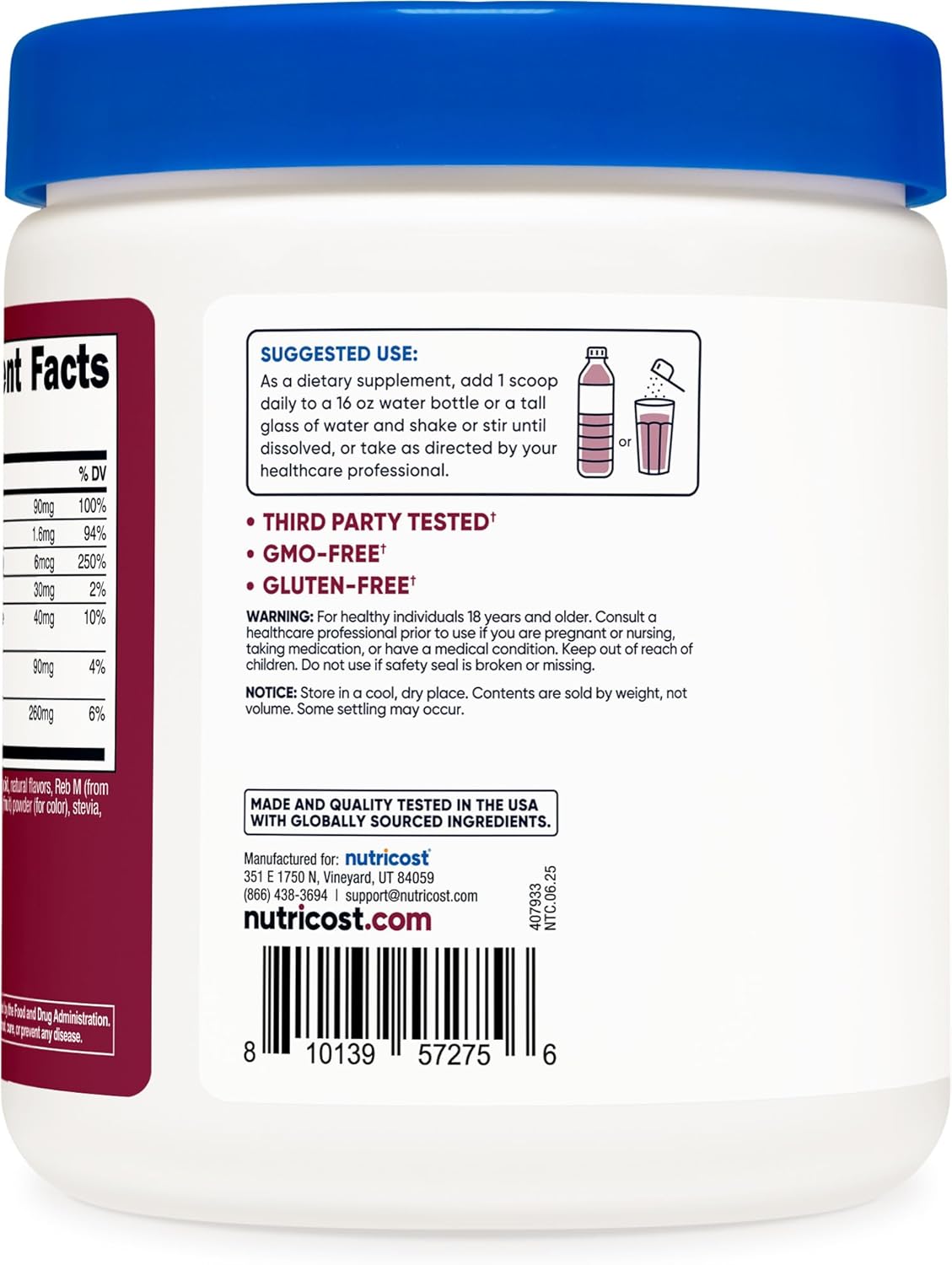 Nutricost Electrolyte Complex Powder (120 Servings, Grape) - Hydration Supplement Drink Mix with Vitamins and Minerals (Pack of 2)