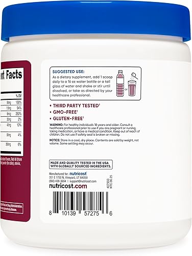 Miniatura 4 de Nutricost Electrolyte Complex Powder (120 porciones, uva) - Suplemento de hidratación Mezcla de bebidas con vitaminas y minerales