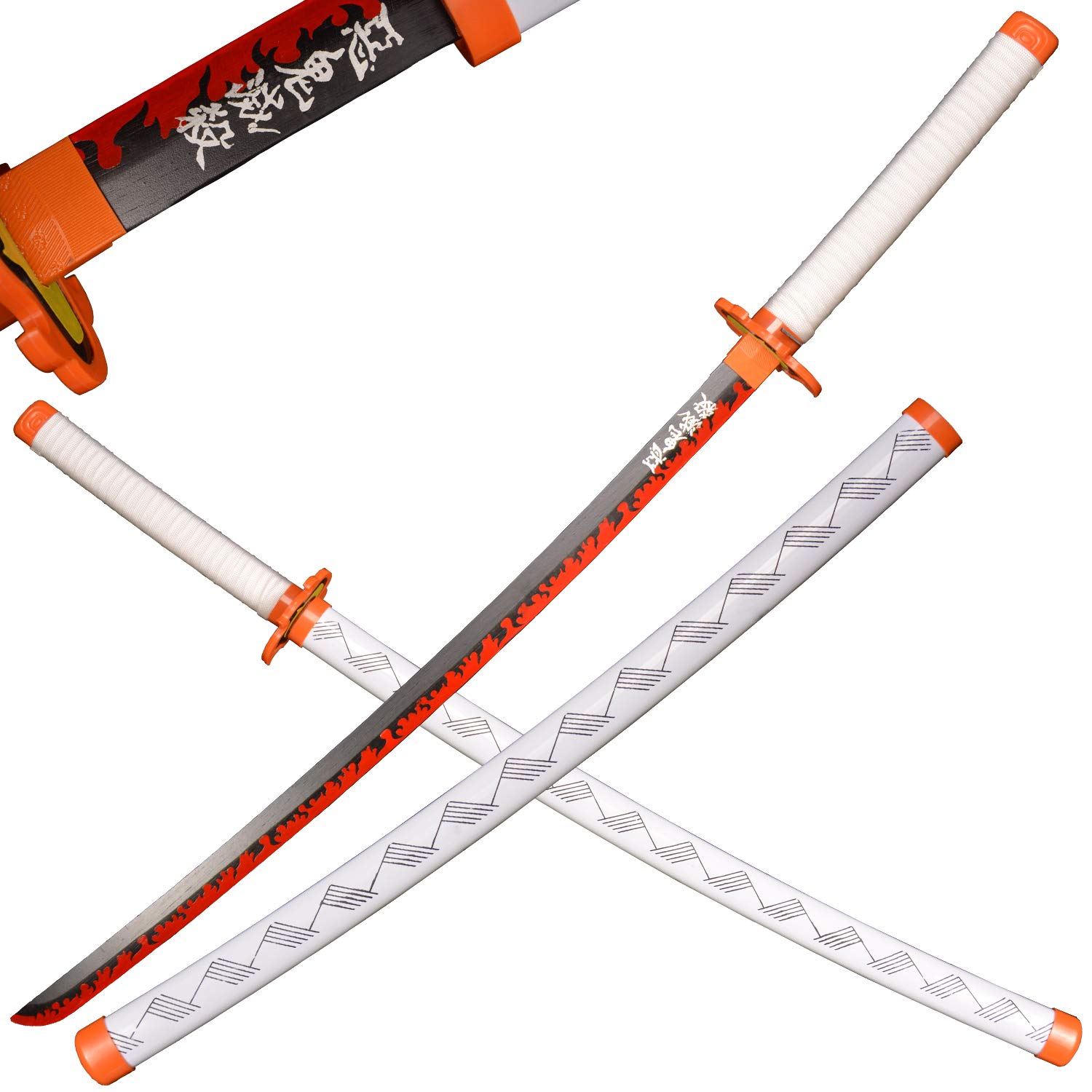 Sword Valley Wooden Blade Anime Samurai Sword Demon Sword 104 cm Rengoku Kyoujurou