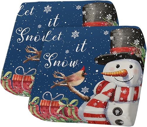 Fundas de cojín para sofá de Navidad, color azul marino, funda elástica para sofá con parte inferior elástica, fundas protectoras para sofá de