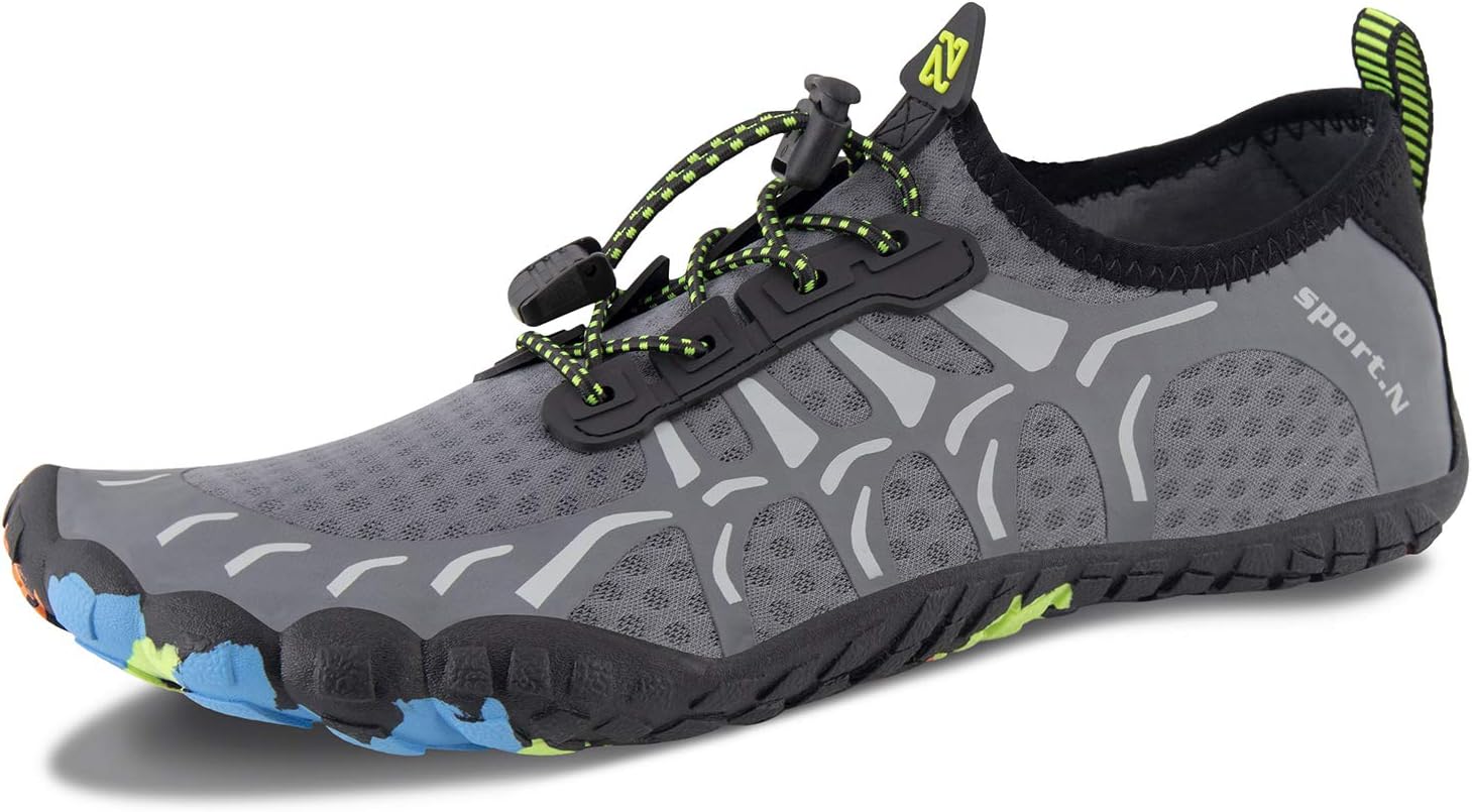 Mens Water Shoes Quick Dry Beach Swim Shoes Barefoot Pool Aqua Socks Shoes for Surf Diving Outdoor Hiking Walking Water Sport