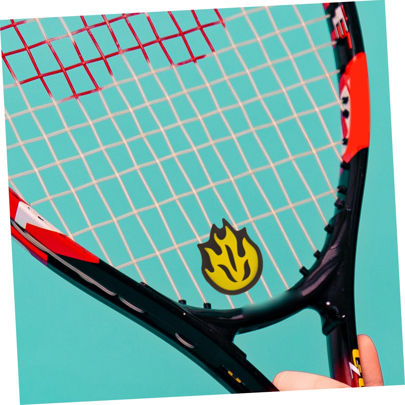 SOPOTUTU Tennis Stoßdämpfer Set – 6 Stück Silikon-Vibrationsdämpfer – Gelb, Leicht, Einfach Anzubringen