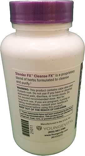 Miniatura 3 de Youngevity Slender Fx Cleanse Fx Super Colon Cleanse 15 días - Mezcla natural de hierbas - Semilla de lino, aloe del cabo, raíz de ruibarbo,