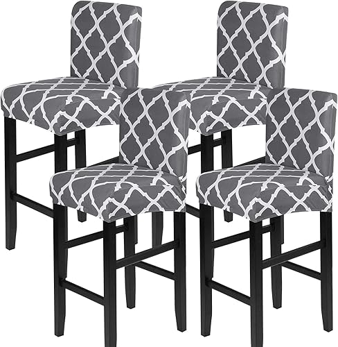 Miniatura 6 de Juego de 10 fundas para silla, fundas elásticas para sillas Parsons, de elastano, extraíbles, lavables, fundas protectoras para sillas de cocina,