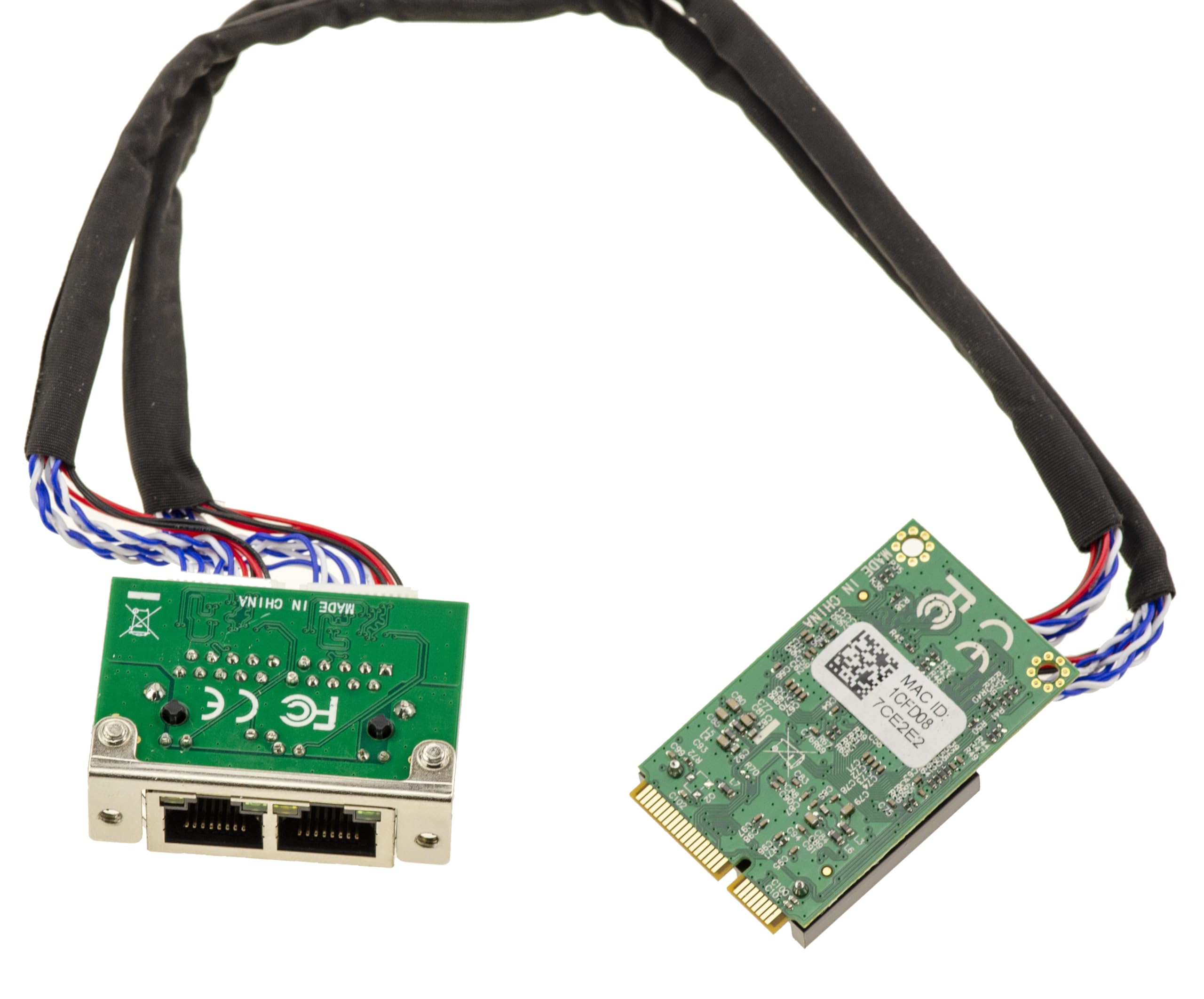 KALEA-INFORMATIQUE Scheda controller di rete Mini PCI Express MiniPCIE con 2 porte RJ45 Dual LAN 2,5 GIGABIT ETHERNET in rame e chipset I226 SRKTV