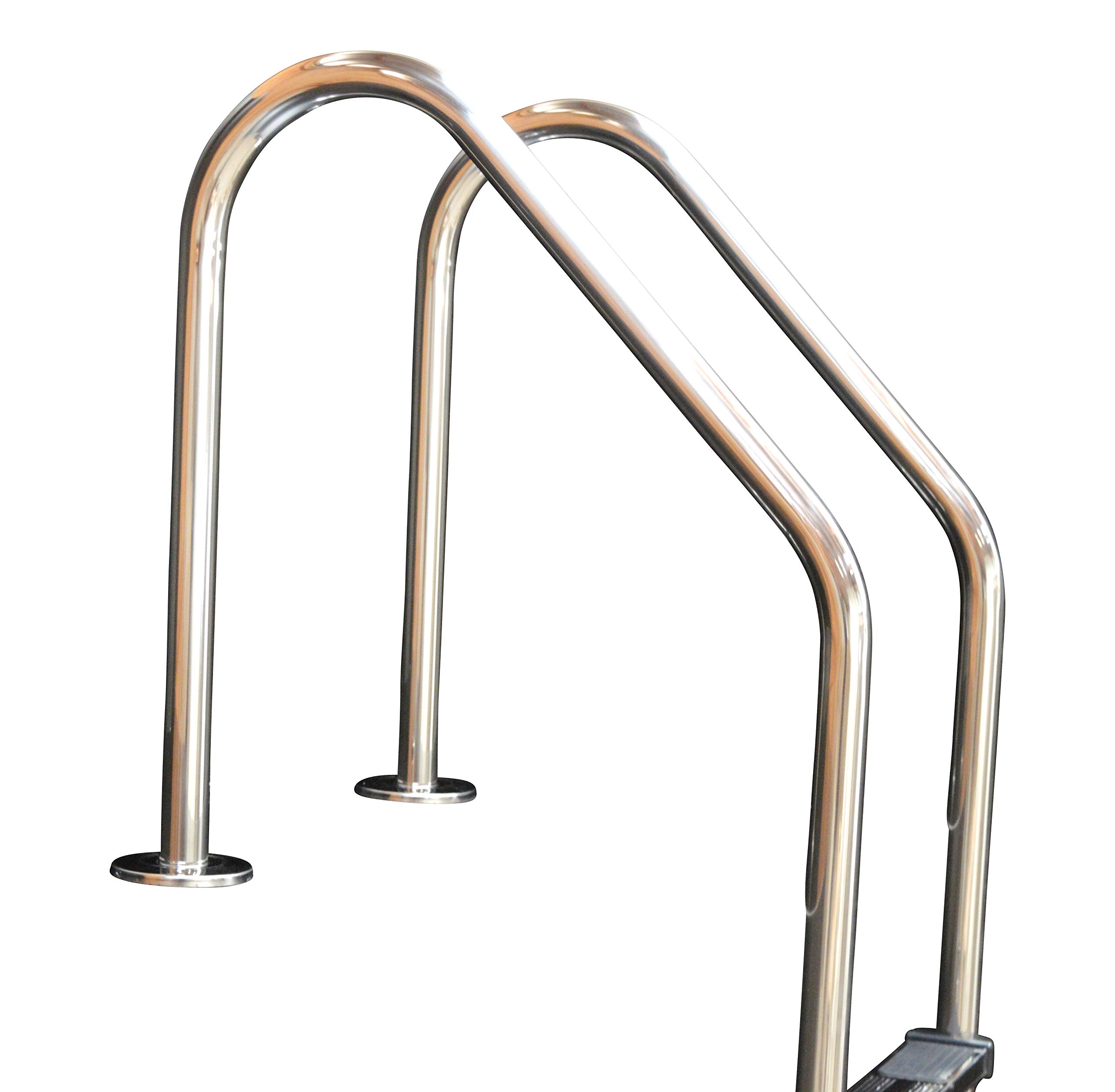 Acero inoxidable Piscina Escalera más Holm Socket de 3 niveles ancla