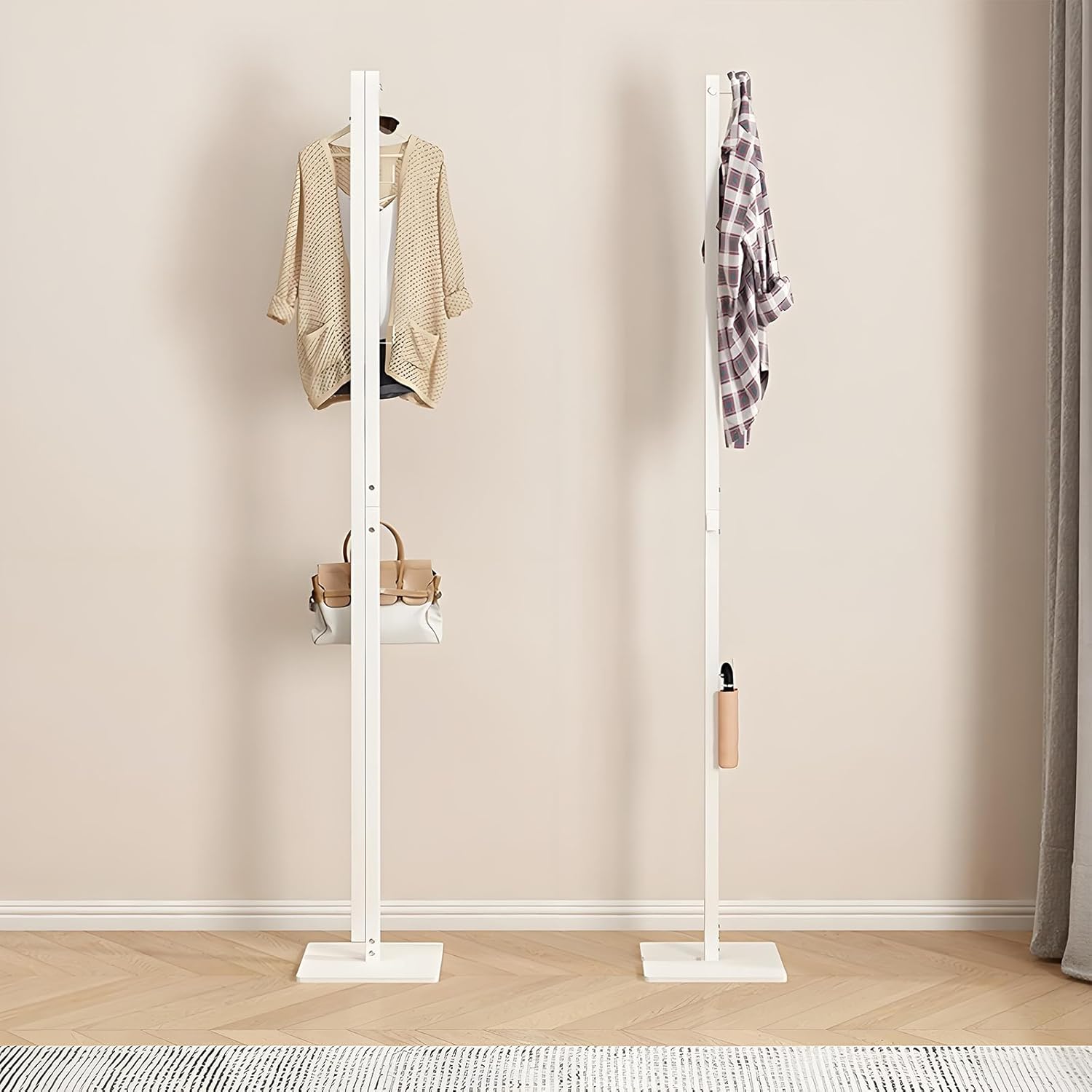 Clothes Drying Rack Clothing Foldable Clothes Rack, Portable Metal Garment Stand, Convertible Double Coat Hanger Rack for Bedroom, Laundry Room