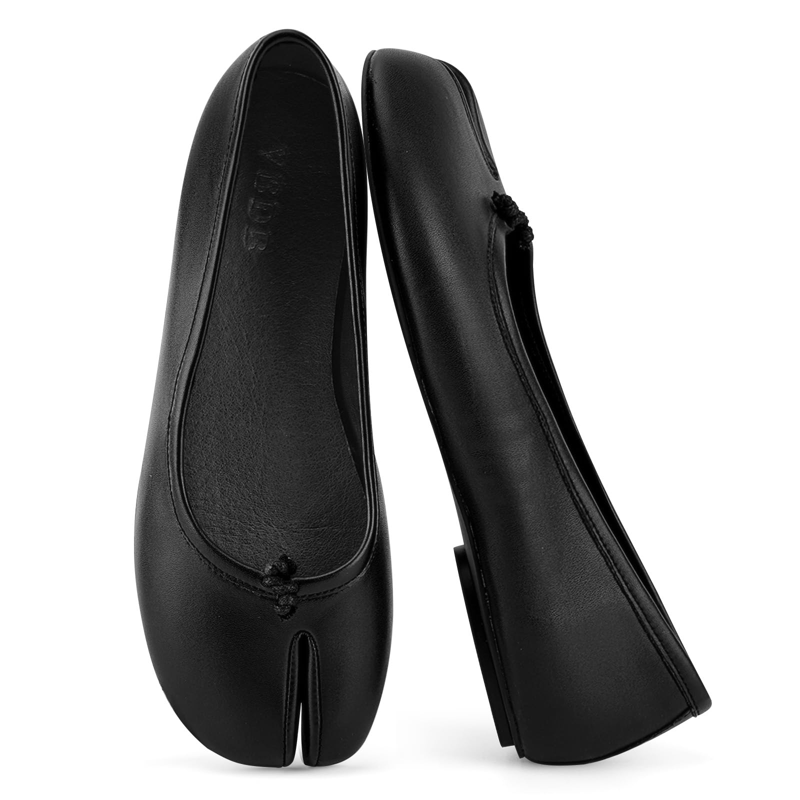 Tabi Ballet Flats Shoes for Women Rounde Toe Wide Width Split Toe Low Heel Comfortable Flats Shoes