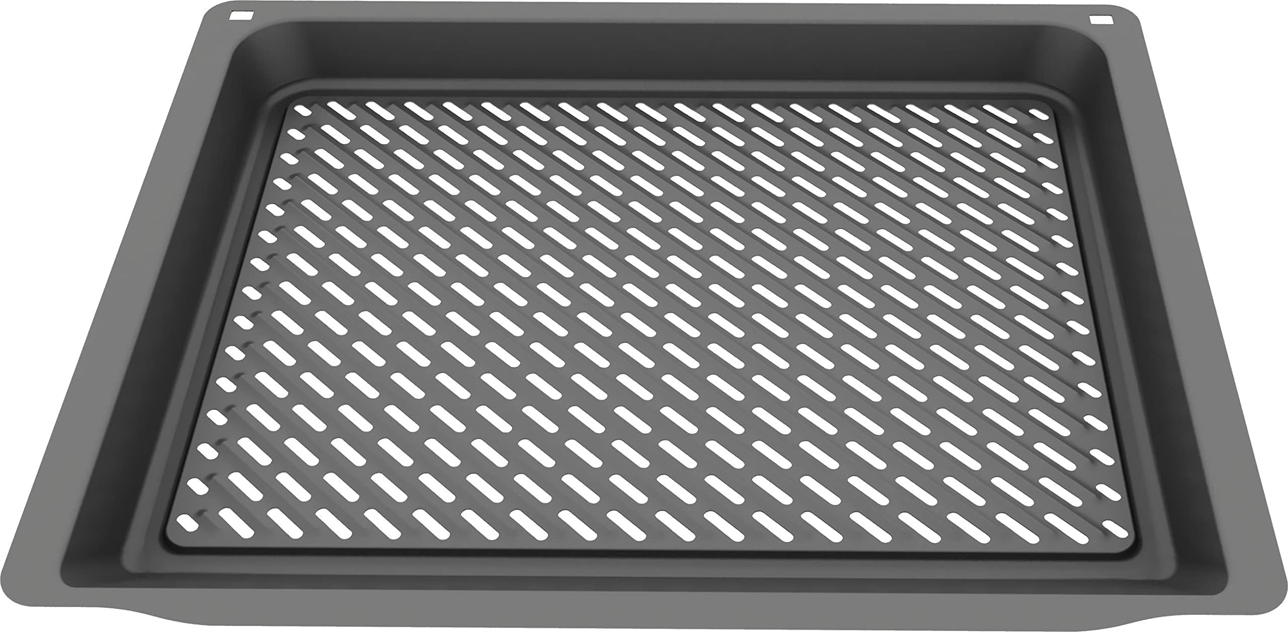 HZ629070, Air Fry and Grill Tray, Hot Air Frying Tray Made of Enamelled Steel, for 60 cm and 45 cm Ovens with Air Fry Function, Low-Fat Frying, Dishwasher Safe