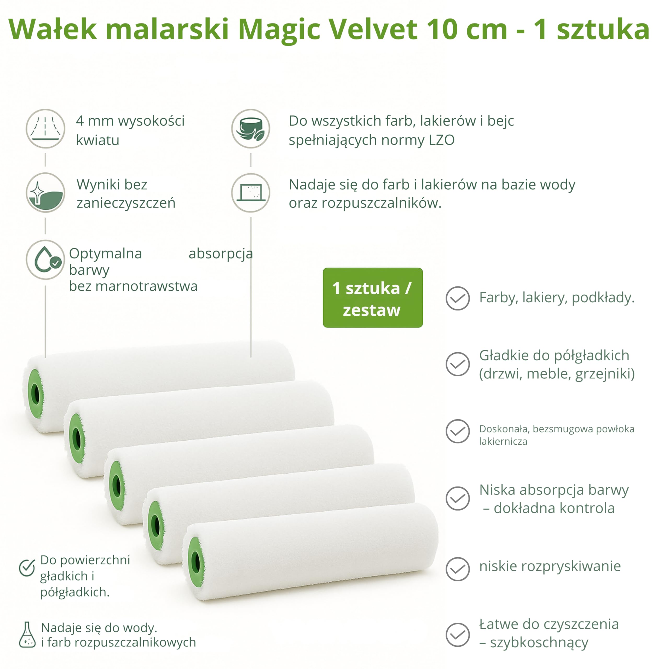 Rolki zastępcze Magic Samt 10 cm