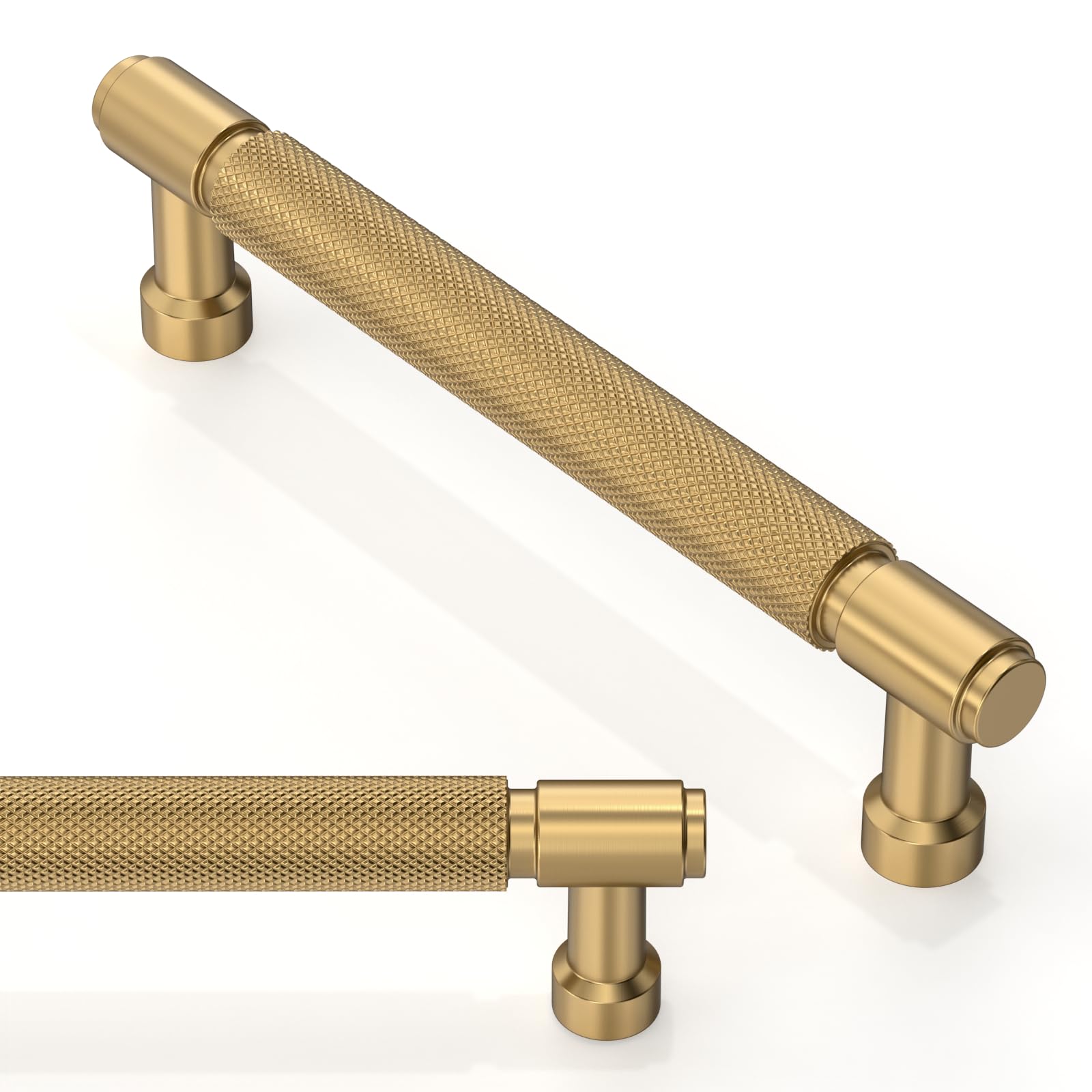 Photo 1 of Asimerdeco 10 Pack Champagne Bronze Knurled Cabinet Pulls 5 Inch(128mm) Kitchen Cabinet Handles Cabinet Hardware Drawer Pulls