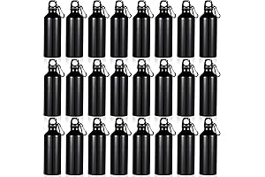 Aluminum Water Bottle Bulk: 24/set Leak-Proof Lightweight 17oz Sports Bottles