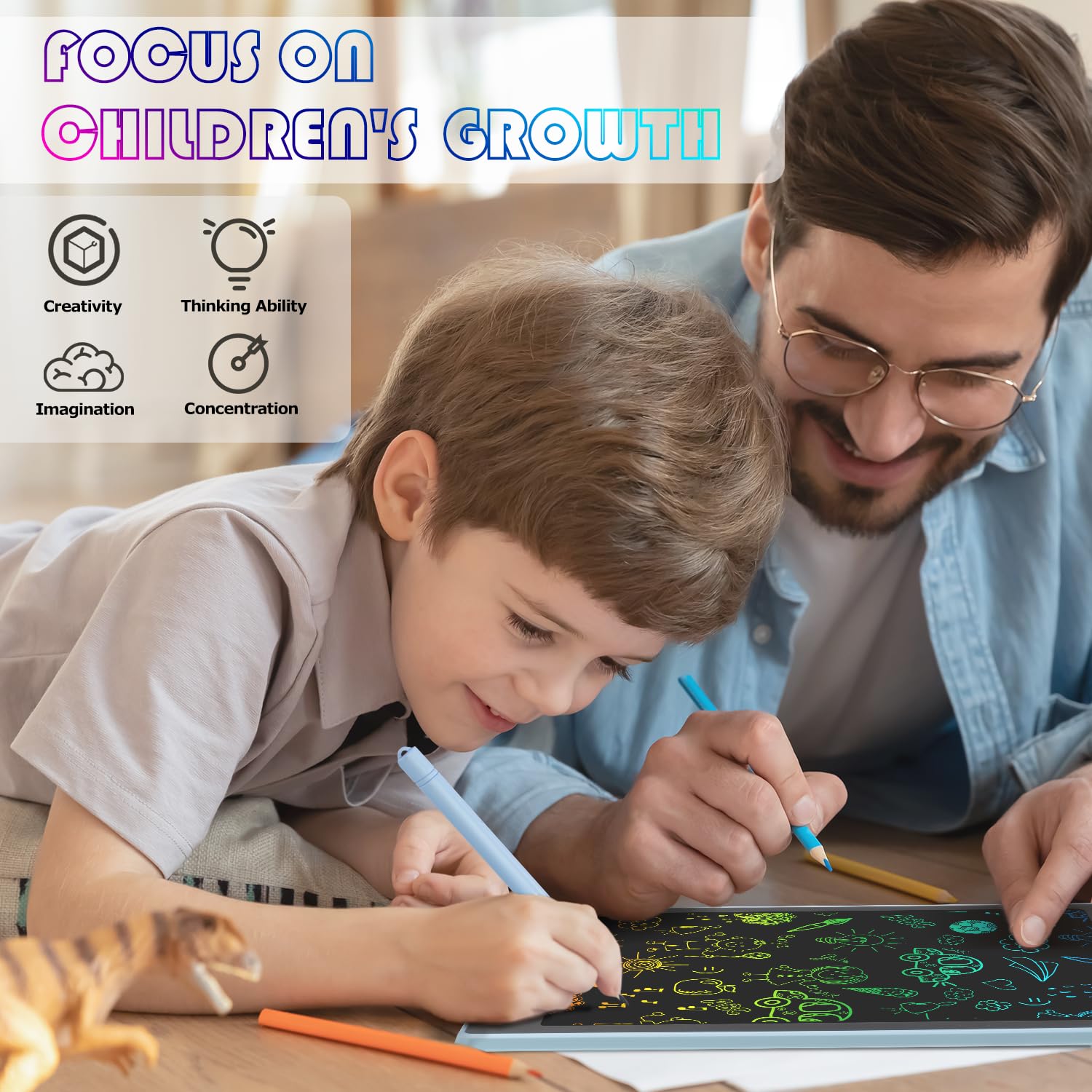 2 szt. Kolorowa, wymazywalna i wielokrotnego użytku tablet LCD do pisania dla dziewczynek w wieku 2–7 lat, tablet, rysunek dla dzieci, zabawka edukacyjna, dla dziewcząt i chłopców, prezent urodzinowy