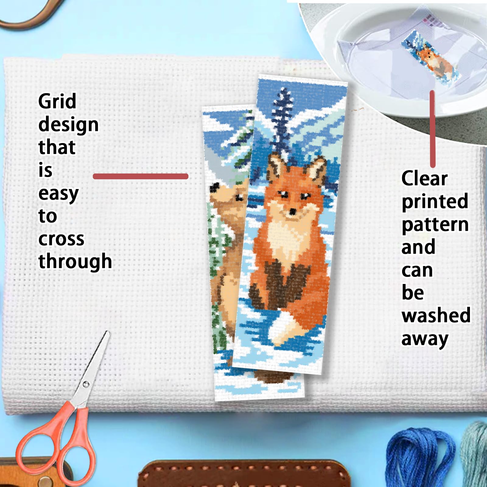 Cross Stitch Bookmark Kits - Winter Animals -3 Cross Stitch Bookmark Kits - Winter Animals -3