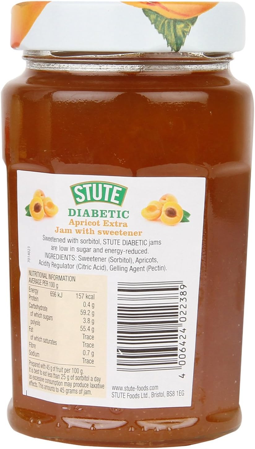 Stute Diabetic Apricot Extra Jam 430g - Image 3