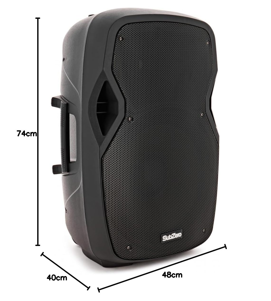SubZero SZS-P15A 15"-PA-Aktivlautsprecher mit Mediaplayer
