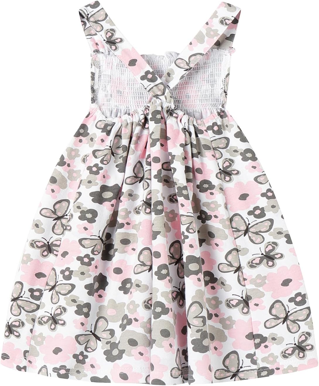 Mud Kingdom Smocked Girls Floral Dress Slip Sundress Sleeveless Cute Printing Cotton Summer - Image 2