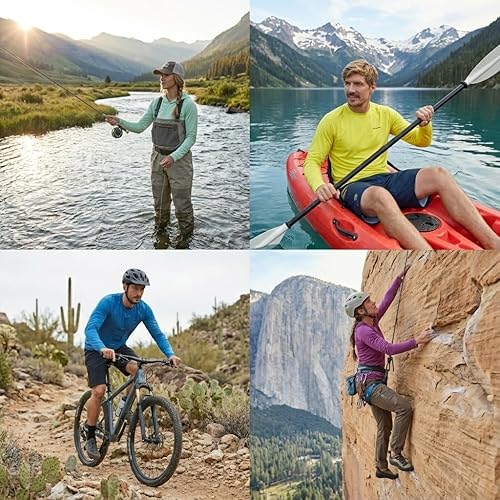 Miniatura 2 de INGEAR Mens UPF 50+ Long Sleeve Sun Shirt Quick-Dry UV Protection Rash Guard for Fishing, Hiking Swimming & Outdoor Sports